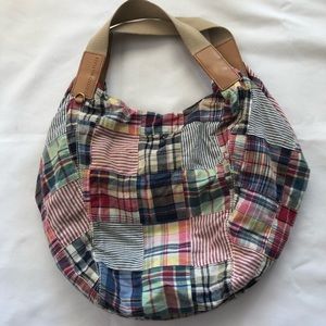 SOLD !Tommy Hilfiger Cotton Madrid’s Plaid Handbag